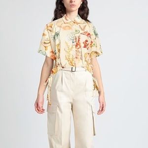 Shirtaporter Italy Multicolor Sea Life Print Button Up Shirt Women's 38